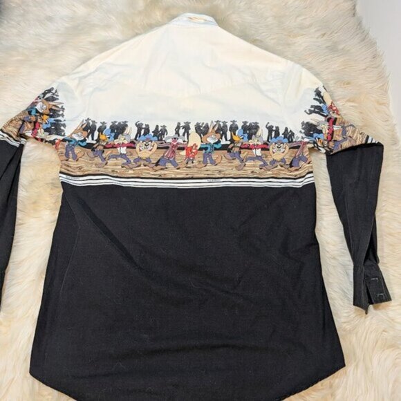 Looney Tunes Western Collection 1994 Western Button Up Shirt Size Large - Picture 10 of 10